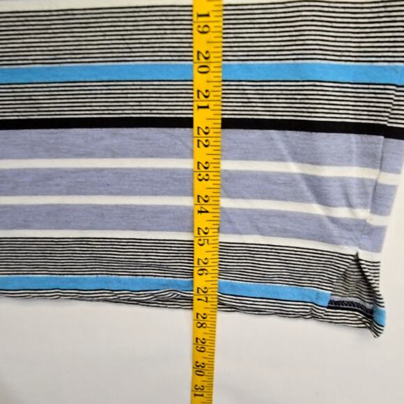 Vintage Cambridge Classics Polo Blue Striped Embroidered Logo Shirt 00's - Picture 10 of 10